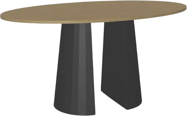Amisco Customizable Gemma 72" Oval Pub Table and 1" Thermo Fused Laminate Top-0