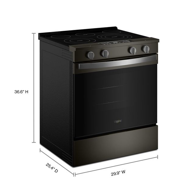 Whirlpool® 30" Black Stainless Steel Slide-In Electric Range with  Air Cooking Technology-2
