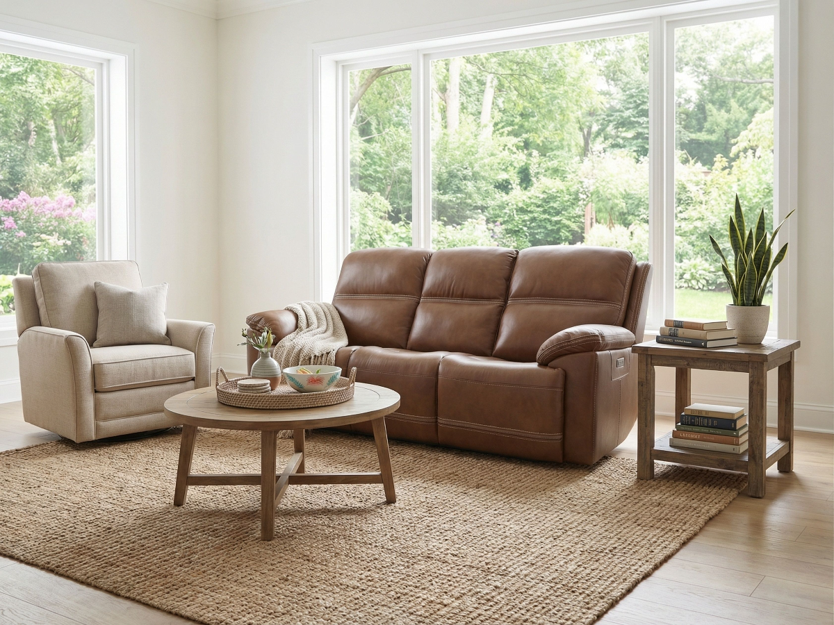 Flexsteel® Jackson Whiskey Power Reclining Sofa with Power
