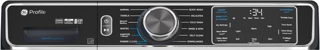 GE Profile™ 5.3 Cu. Ft. Sapphire Blue Front Load Washer-2