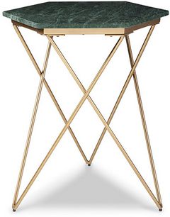 Signature Design by Ashley® Engelton Green Accent Table with Antique Gold Base