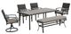 Furniture of America® Sintra 2-Piece Black/Gray Steel/Wicker Outdoor Swivel Arm Chair Set-1