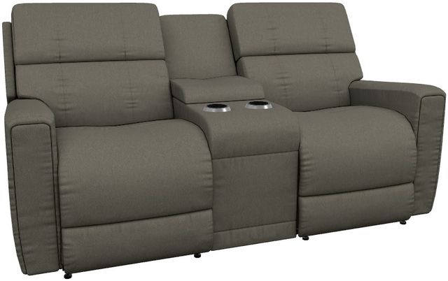 La-Z-Boy® Apollo Smoke Manual Reclining Loveseat with Console-0
