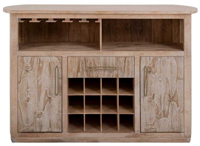 International Furniture Direct Balam Stained White Bar-3