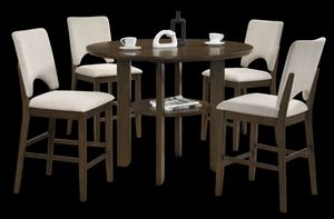 Bjork 5-Piece Dining Set Counter Height Brown Bjork 5-Piece Dining Set Counter Height Brown