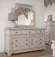 American Woodcrafters 1910 Providence Antique White Dresser-1