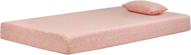 Sierra Sleep® by Ashley® iKidz Pink Memory Foam Firm Tight Top Full Mattress and Pillow-0