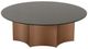 VIG Furniture Modrest Ingram Black/Wine Red Low Round Coffee Table-0