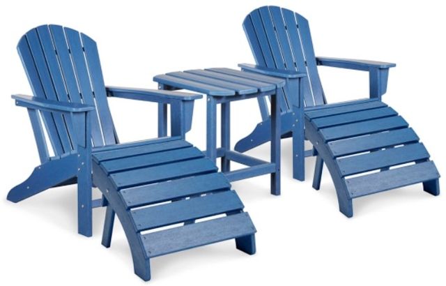 Signature Design by Ashley® Sundown Treasure 5-Piece Blue Outdoor Seating Set-0
