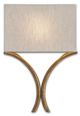 Currey & Company Currey in a Hurrey Cornwall French Gold Leaf Wall Sconce-0