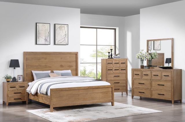 New Classic® Home Furnishings Keesha Blonde Eastern King Panel Bed-1