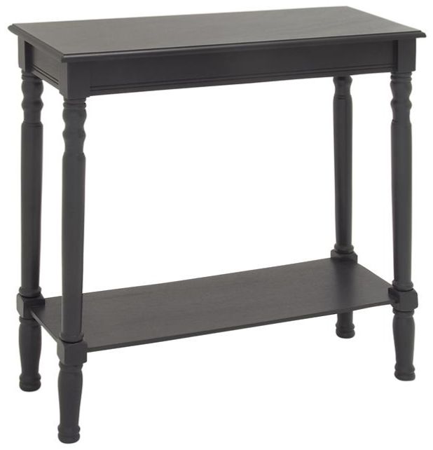 Deco Marche Black 1-Shelf Console Table-0