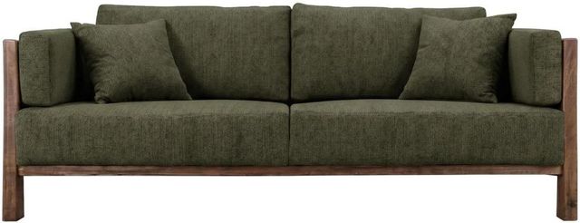 International Furniture Direct Roots Brown/Green Sofa-1