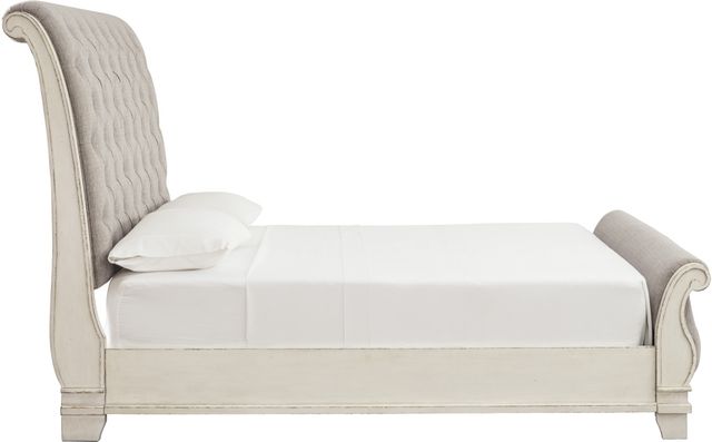 Signature Design by Ashley® Realyn Chipped White Queen Sleigh Bed-2