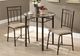 Monarch Specialties Inc. 3 Piece Espresso Marble Dining Set-0