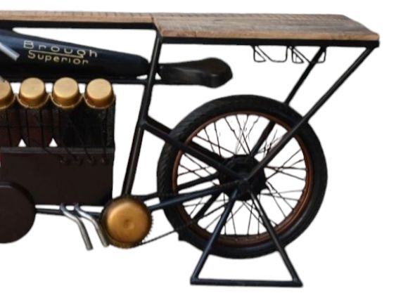 Jaipur Furniture WOW Range Black/Brown Bar Cart-1