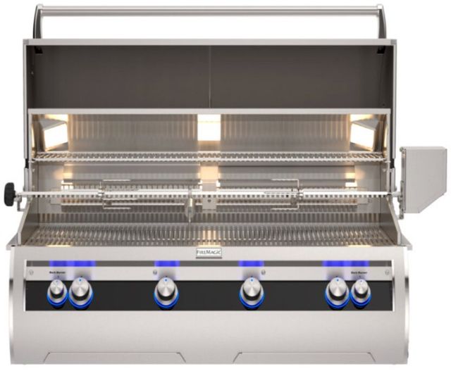 Fire Magic® Echelon 48" Stainless Steel Built-In Built-In Digital Natural Gas Grill with Left Infrared Sear Burner and Magic View Window-1