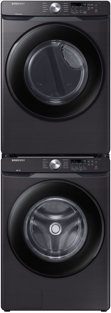 Samsung Fingerprint Resistant Black Stainless Steel Front Load Laundry Pair-15