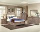 Vaughan-Bassett Transitions Driftwood Oak Queen Upholstered Bed-2