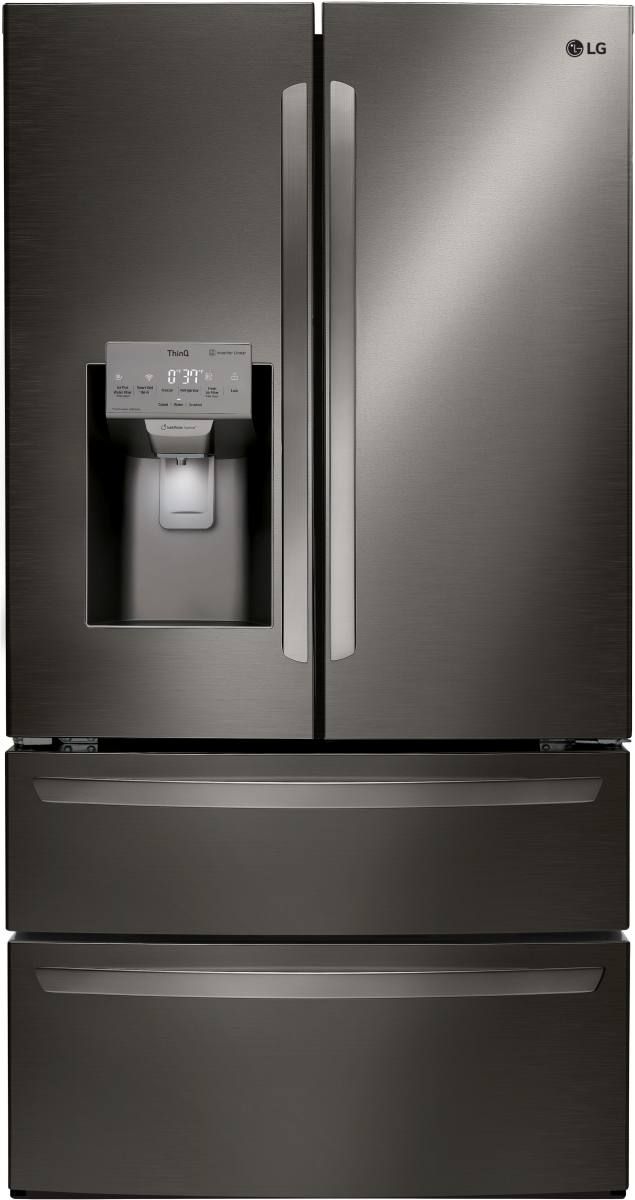 LG 36" 27.8 Cu. Ft. Black Stainless Steel French Door Refrigerator-0