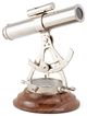 A & B Home Silver Vintage Telescope Compass Decorative Object-0
