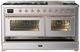 Ilve® Majestic III 60" Stainless Steel Pro Style Dual Fuel Natural Gas Range with Triple Glass Door and Copper Trim-2