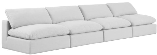 Meridian Furniture Comfy 4-Piece White Armless Modular Sofa-0