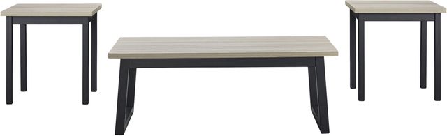 Signature Design by Ashley® Waylowe 3-Piece Natural/Black Occasional Table Set-0