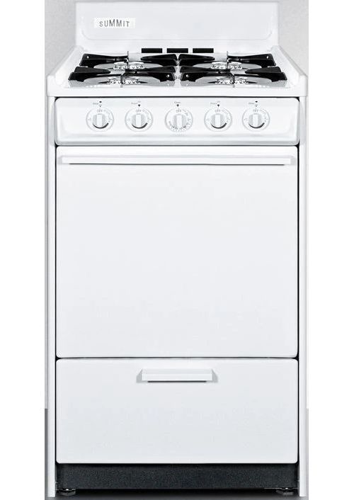 Summit® 20" White Freestanding Gas Range-0