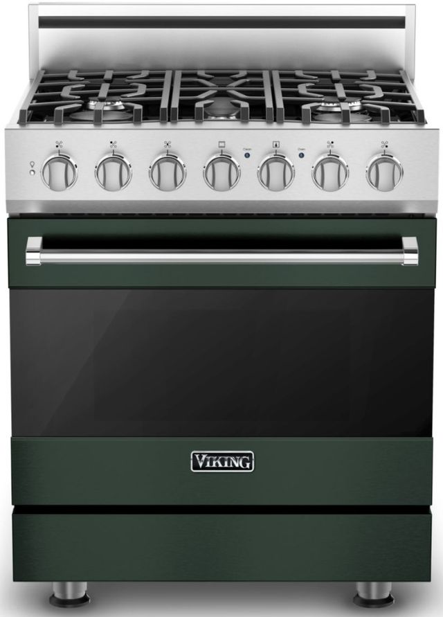 Viking® 3 Series 30" Blackforest Green Pro Style Dual Fuel Natural Gas Range-0