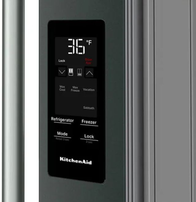 KitchenAid® 36" 28.74 Cu. Ft. Juniper French Door Refrigerator with Exterior Water and Ice and FreshChill™ Full-Width Refrigerated Drawer-3