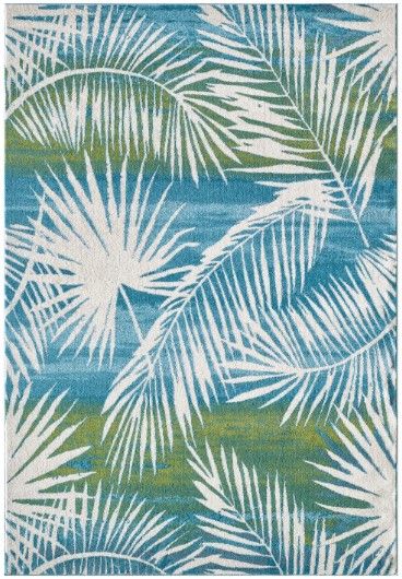 KAS Rugs Stella Green Palms 5'x8' Area Rug-0