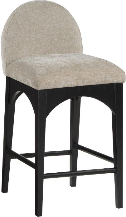 Meridian Furniture Waldorf Beige/Black Counter Stool-0