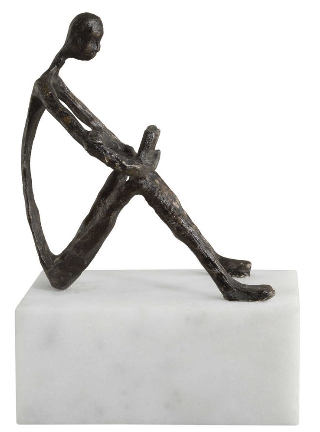 Uttermost® Sit Back, Relax and Read Dark Brown Sculpture-4