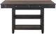 Homelegance® Baywater Black Counter Height Dining Table with Natural Tabletop -2