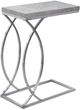 Monarch Specialties Inc. Grey Cement Top with Chrome Metal Base Accent Table-0