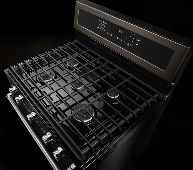 KitchenAid® 30" Black Stainless Steel Freestanding Gas Range-7
