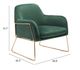 Zuo® Nadir Green and Gold Arm Chair-4