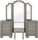 Mazin Furniture Colchester Driftwood Gray Vanity Stool-3