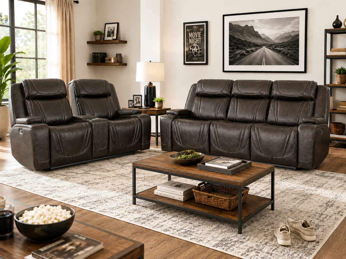 Chiller Power Leather Sofa | Bob Mills Furniture