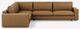 EQ3 Cello Plush 3-Piece Leather Angled Arm Sectional Sofa-1