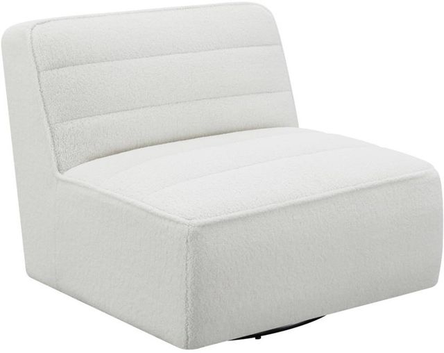 Coaster® Upholstered Swivel Armless Chair -0