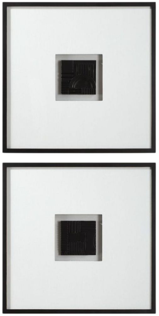 Uttermost® Origins Shadow 2-Piece Dark Bronze/Satin Black Wall Art-0
