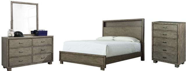 Signature Design by Ashley® Arnett 4-Piece Gray Queen Bookcase Bed Set-0