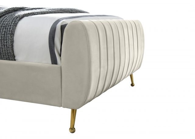 Meridian Furniture Zara Cream Queen Upholstered Panel Bed-3