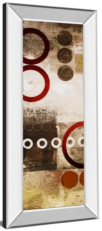 Classy Art Red Liberated Panel I by Micheal Marcon Mirror Framed Wall Art-1