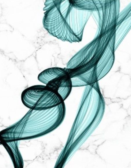 Classy Living Irena Orlov Teal Ribbons II Wall Art-2