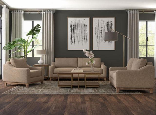 International Furniture Direct Olivo Brown Loveseat-1