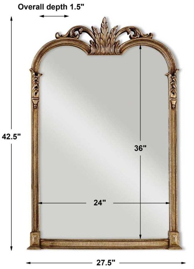 Uttermost® Jacqueline Champagne Silver Leaf Mirror-2