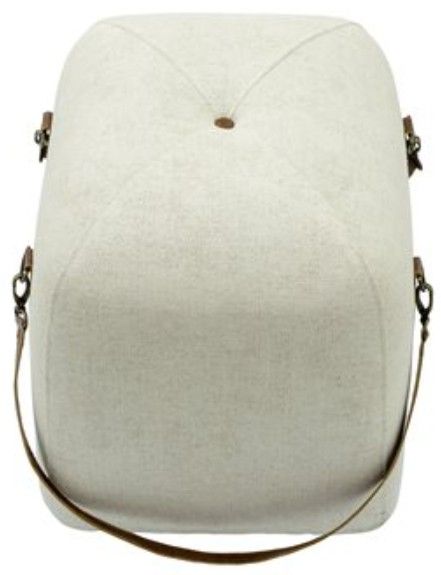 YHD White Denver Ottoman Pouf-3